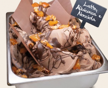 Gelato Cioccolato Latte, Albicocca e Nocciola - In collaborazione con Callebaut